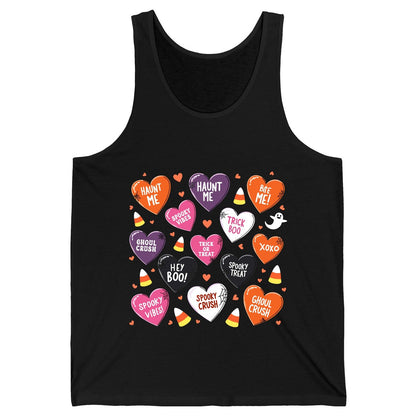 Spooky Halloween Conversation Hearts Halloween conversation hearts Tank Top Black product mockup