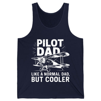 Pilot Dad, Like a Normal Dad, but Cooler pilot dad Tank Top Navy product mockup