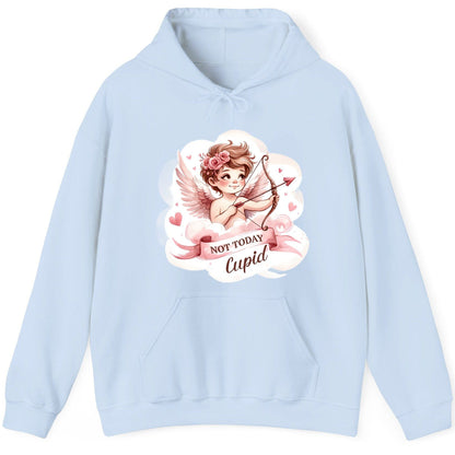 Not Today Cupid cupid Hoodie Light Blue product mockup