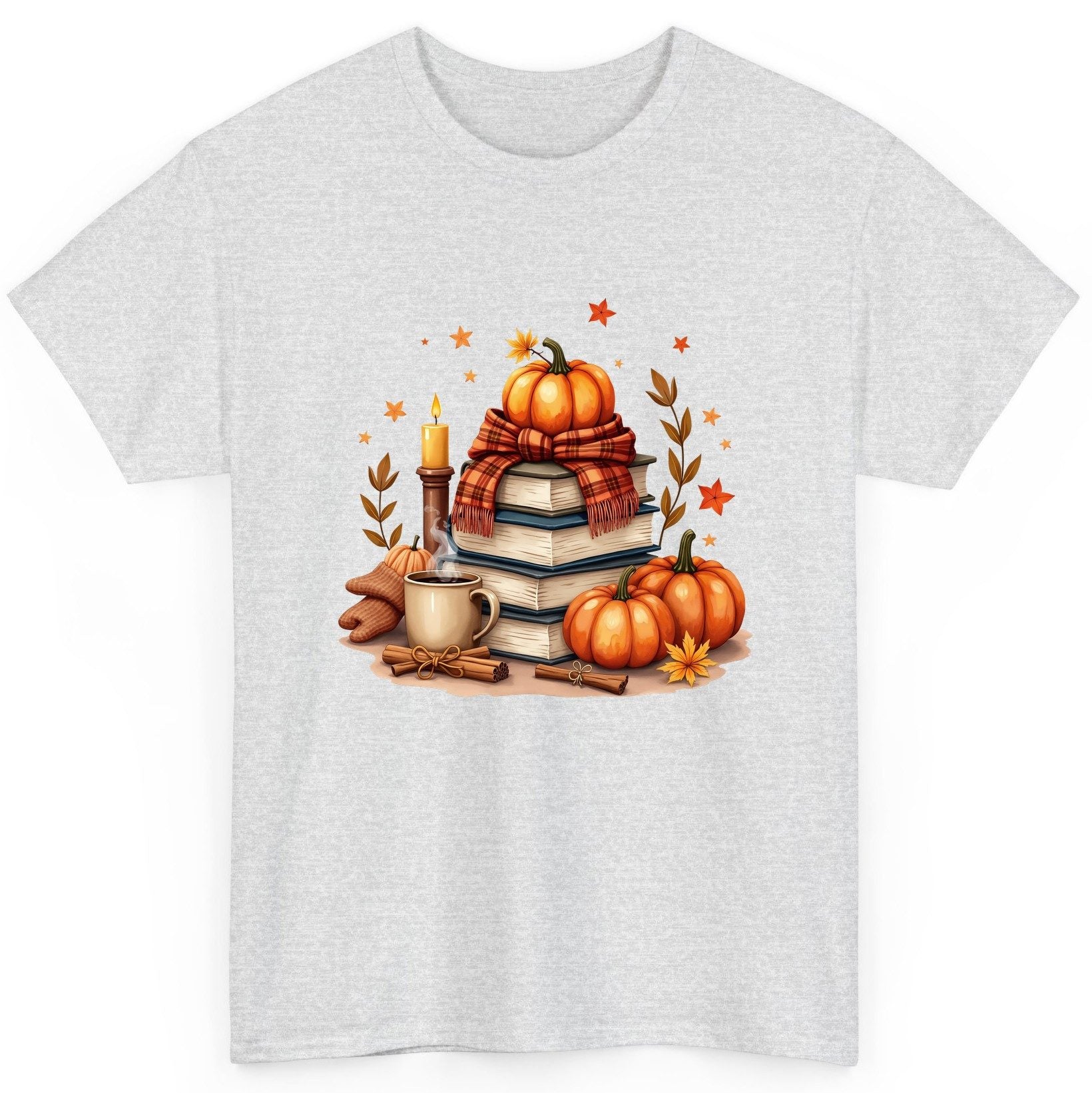 Cozy Autumn Reading Nook cozy autumn reading T-Shirt Ash product mockup