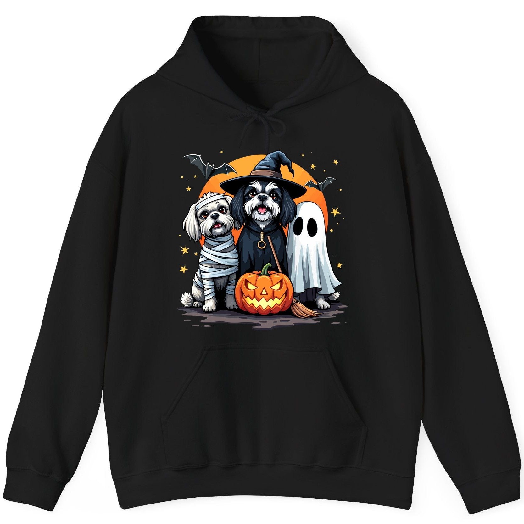 Halloween Dogs Costumes Halloween dogs Hoodie Black product mockup