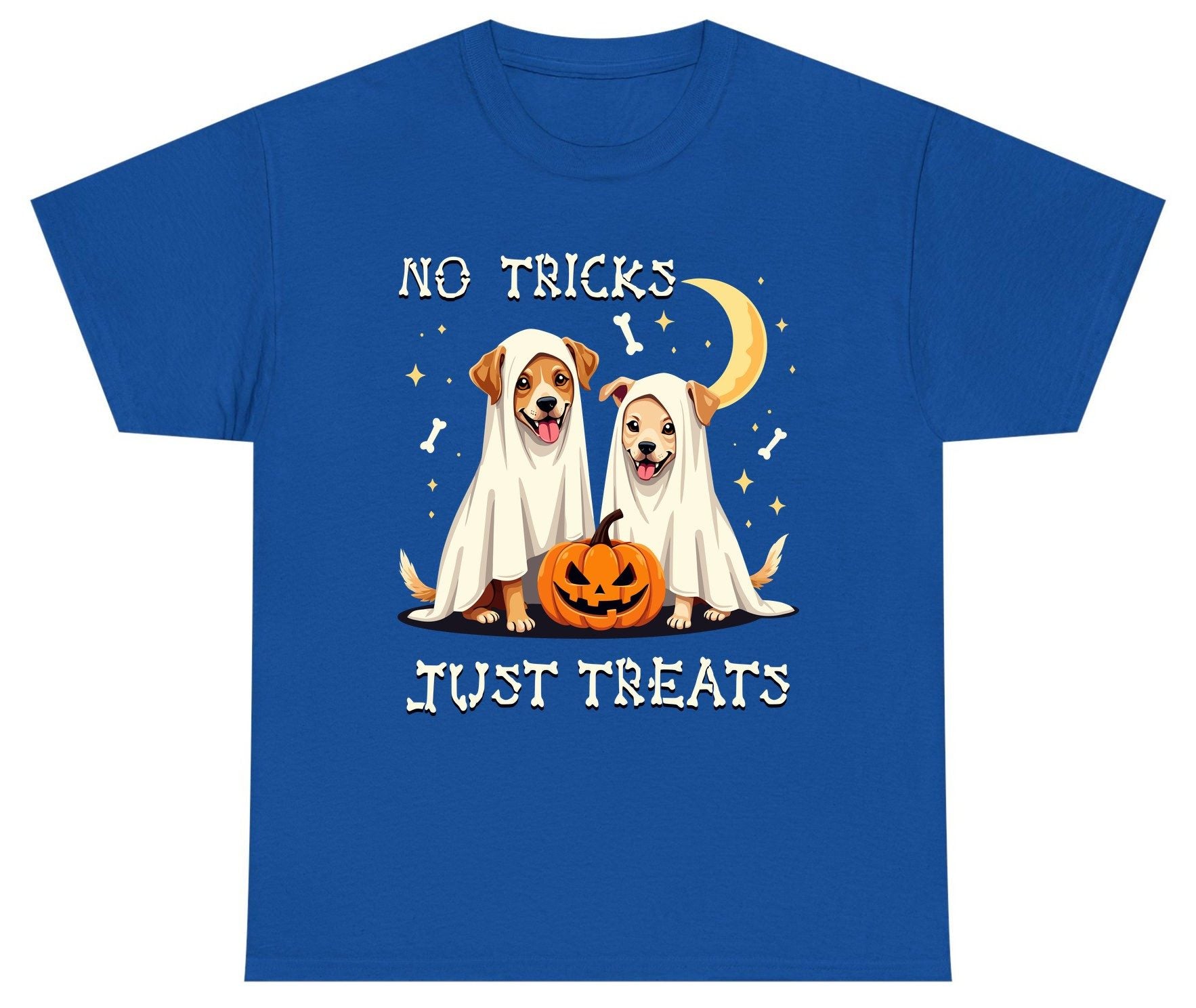 No Tricks Just Treats Halloween dogs Youth T-Shirt Royal product mockup