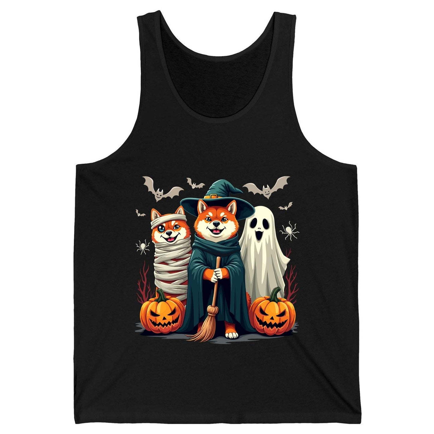 Shiba Inu Halloween Costumes shiba inu Tank Top Black product mockup
