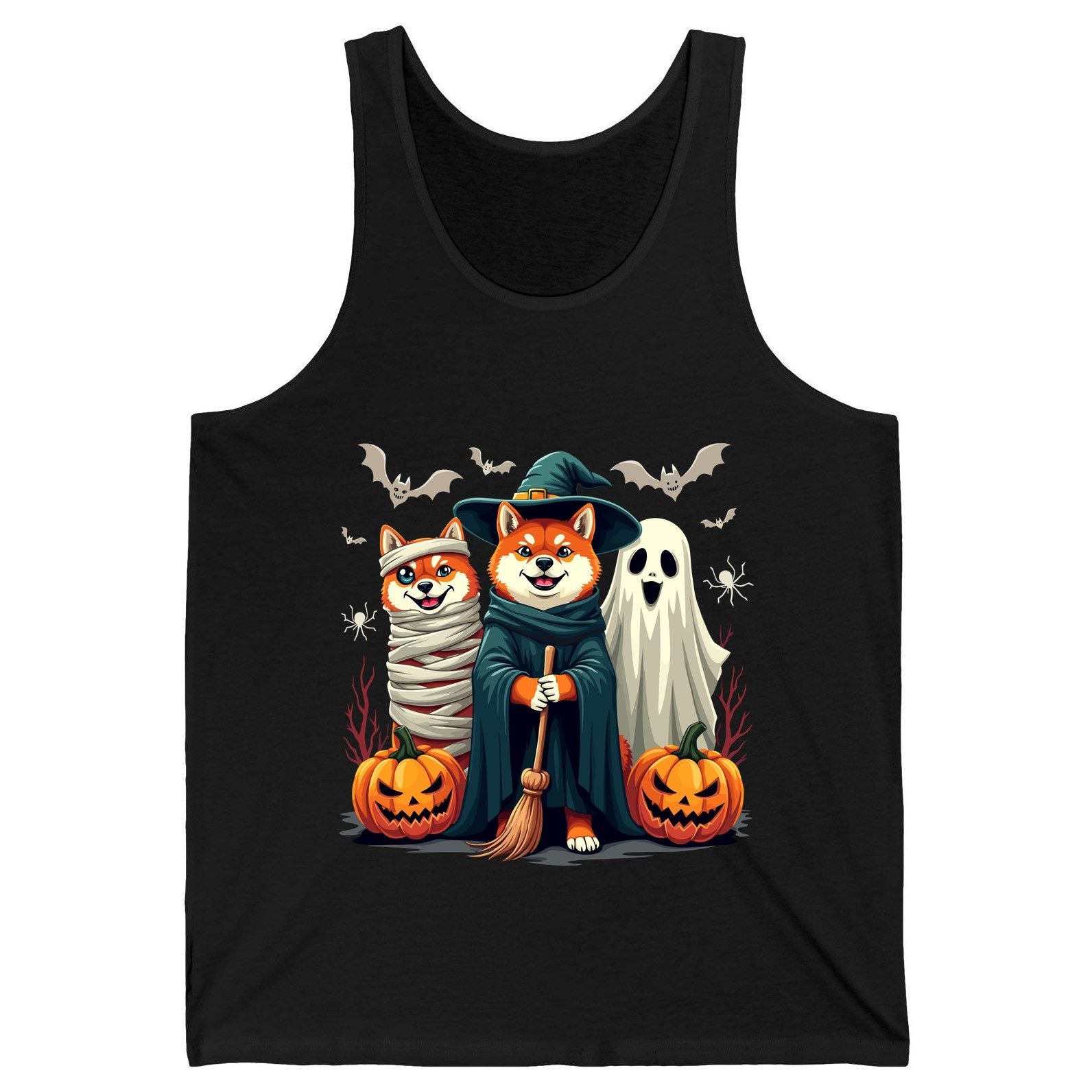 Shiba Inu Halloween Costumes shiba inu Tank Top Black product mockup