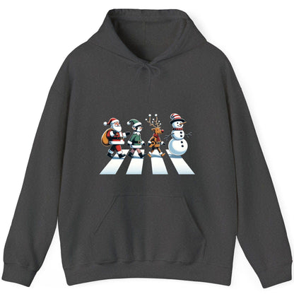 Christmas Abbey Road Parody Christmas abbey road parody Hoodie Dark Heather product mockup