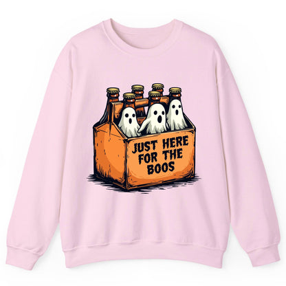Just Here for the Boos Halloween Sweatshirt Light Pink product mockup