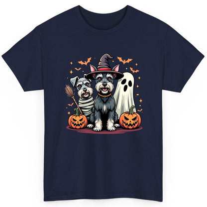 Halloween Schnauzer Dogs schnauzer dogs T-Shirt Navy product mockup
