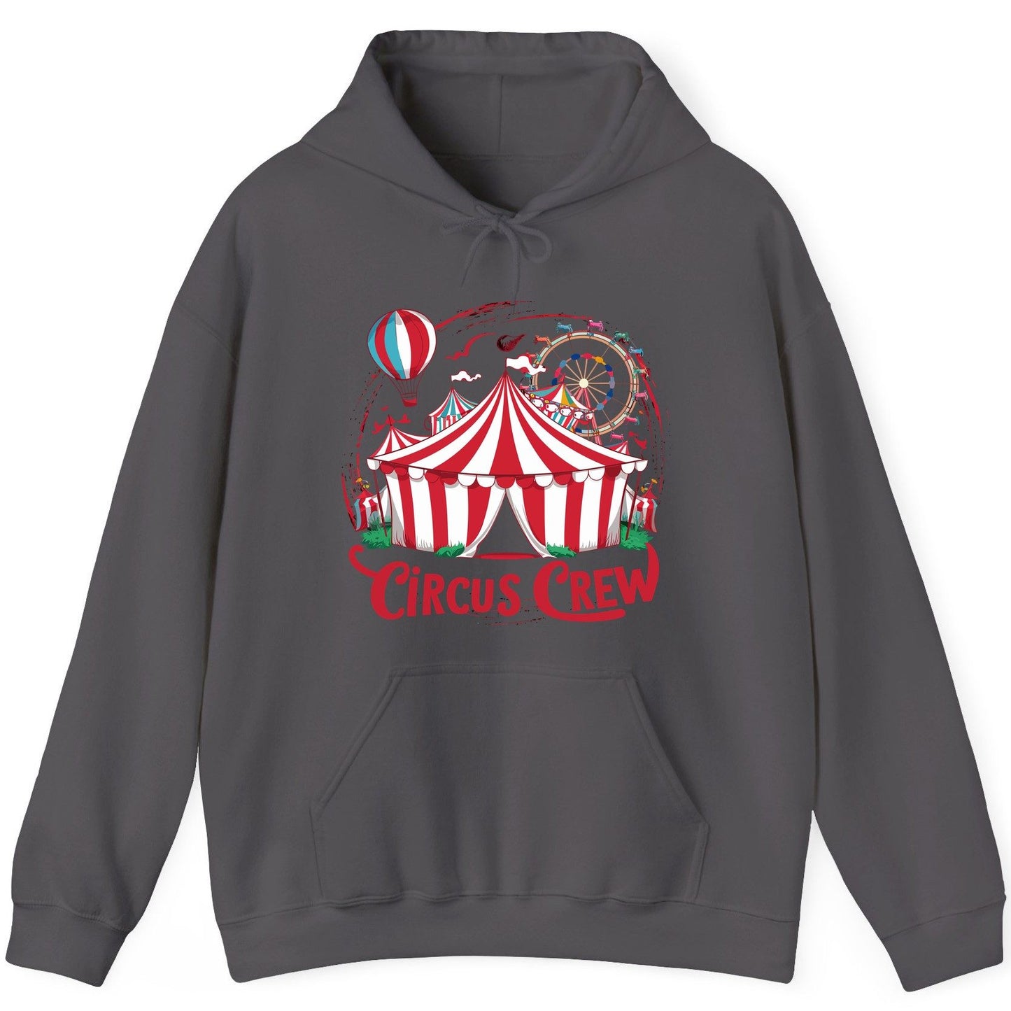 Circus Crew circus Hoodie Charcoal product mockup