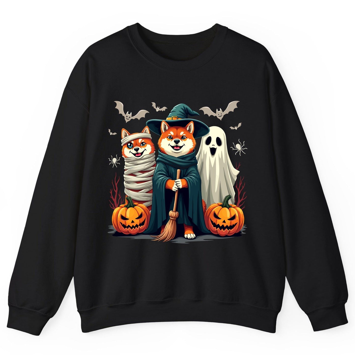 Shiba Inu Halloween Costumes shiba inu Sweatshirt Black product mockup