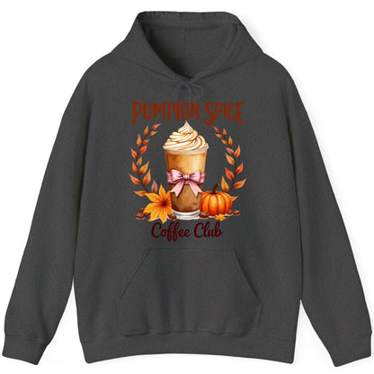 Pumpkin Spice Coffee Club pumpkin spice latte Hoodie Dark Heather product mockup