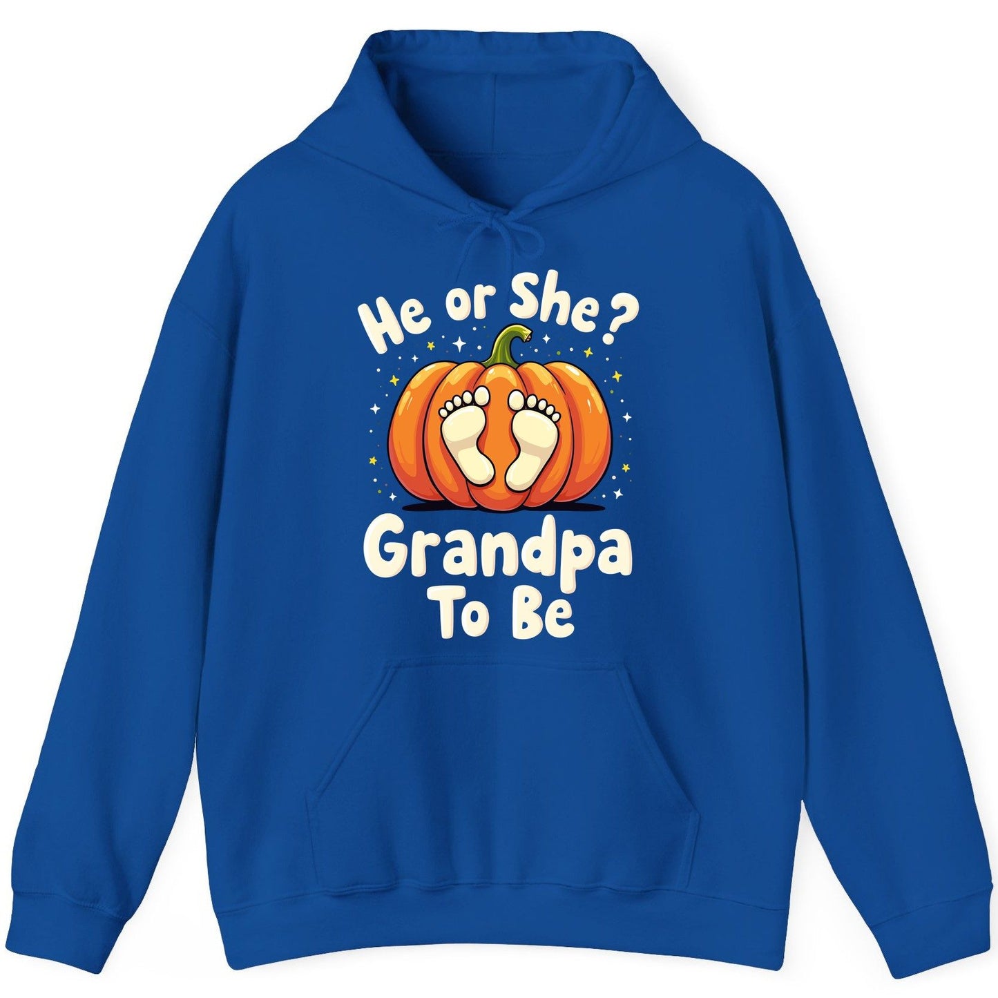He or She Grandpa to Be gender reveal Hoodie Royal product mockup