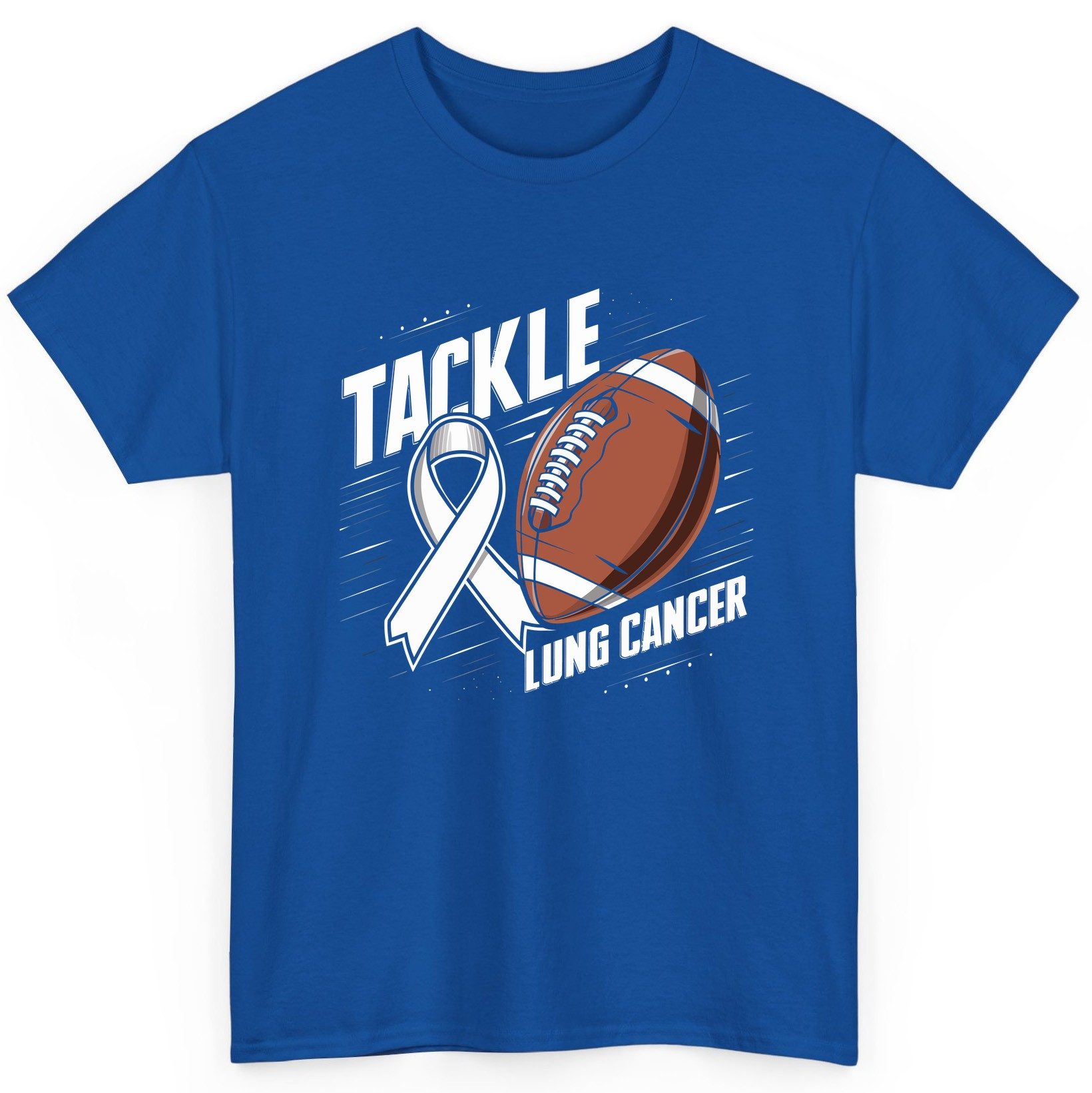 Tackle Lung Cancer lung cancer awareness T-Shirt Royal product mockup