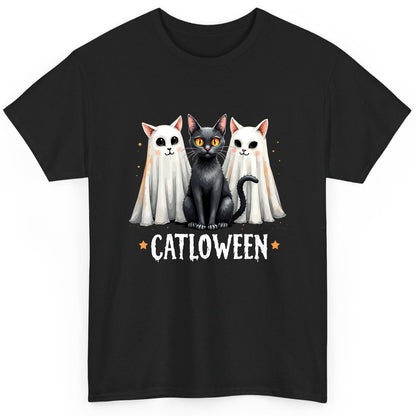 Catloween Halloween cats T-Shirt Black product mockup