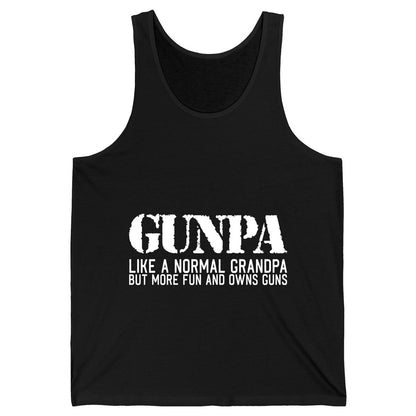 Gunpa Like a Normal Grandpa but More Fun and Owns Guns funny gun owner grandpa Tank Top Black product mockup