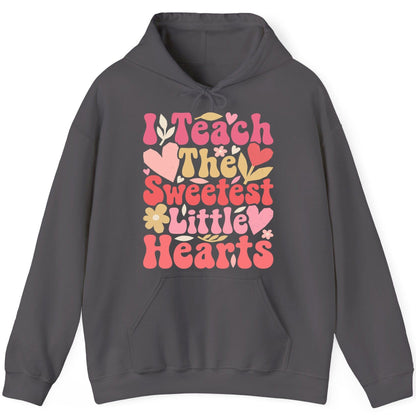 I Teach the Sweetest Little Hearts teaching Hoodie Charcoal product mockup