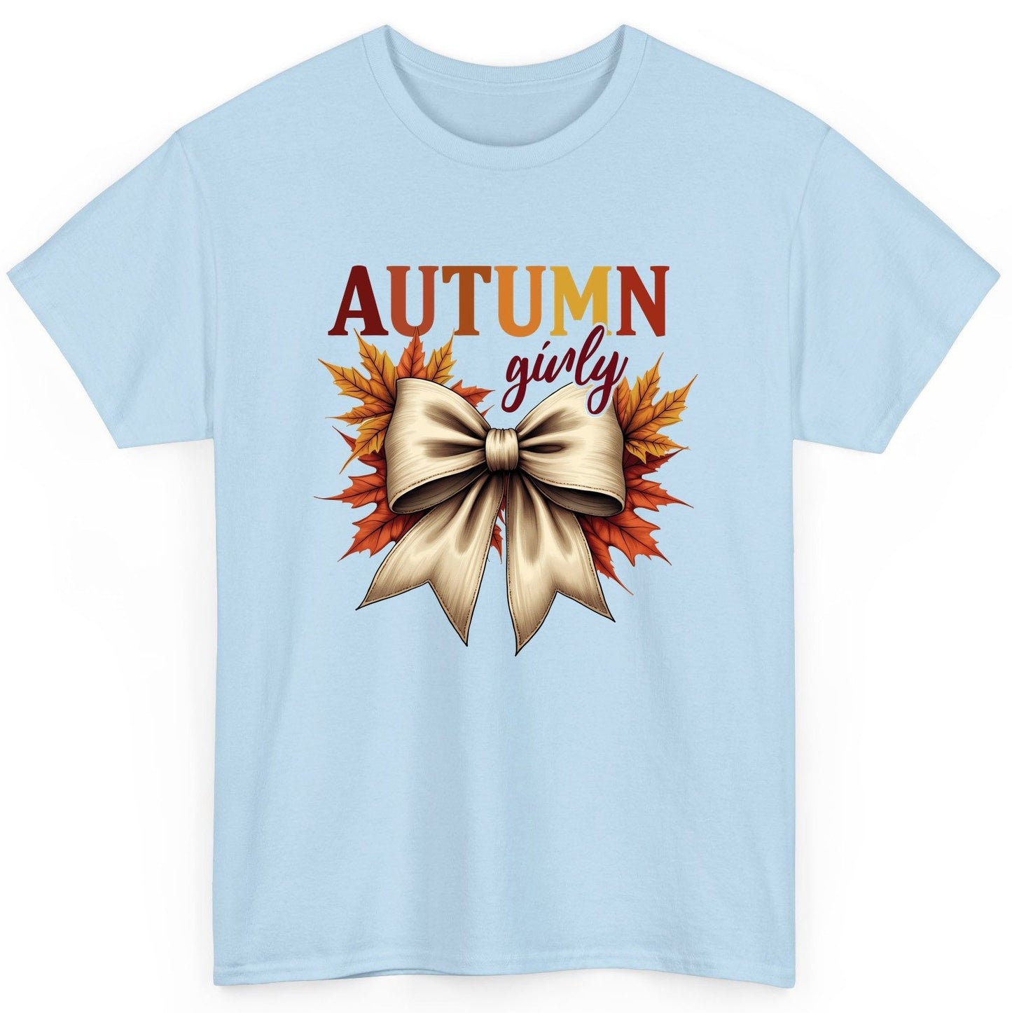 Autumn Girly autumn T-Shirt Light Blue product mockup