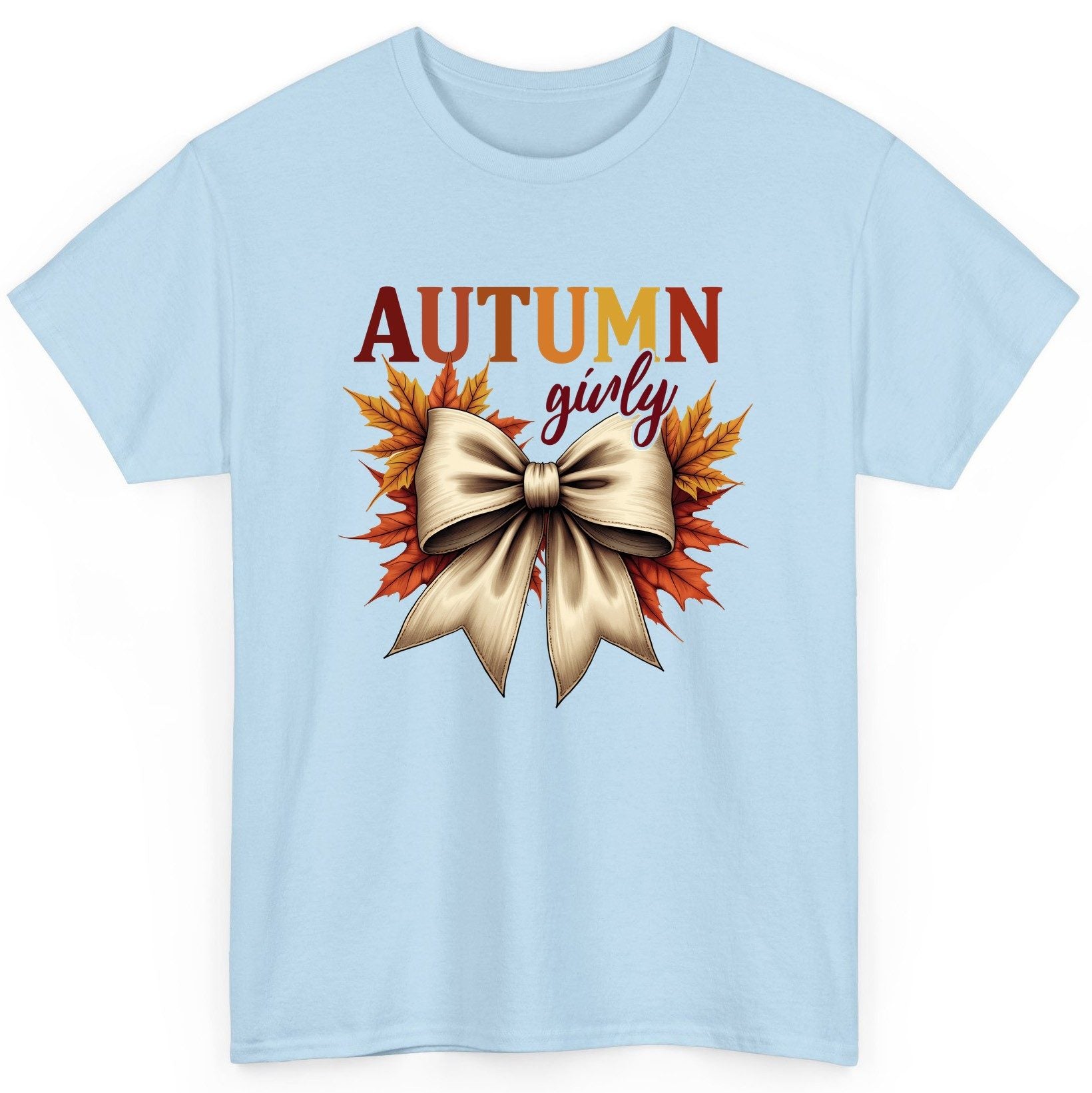 Autumn Girly autumn T-Shirt Light Blue product mockup
