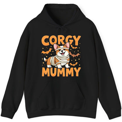 Corgy Mummy corgi Hoodie Black product mockup