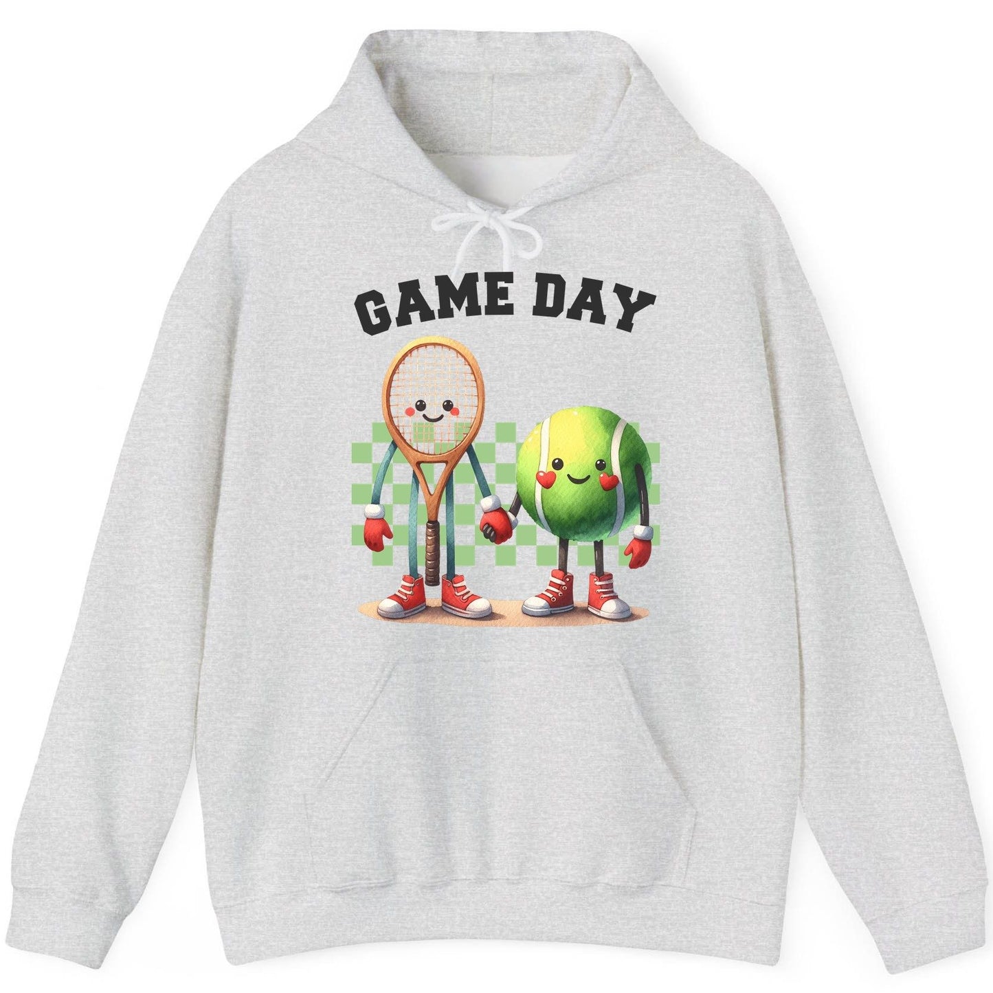 Game Day tennis Hoodie Ash product mockup