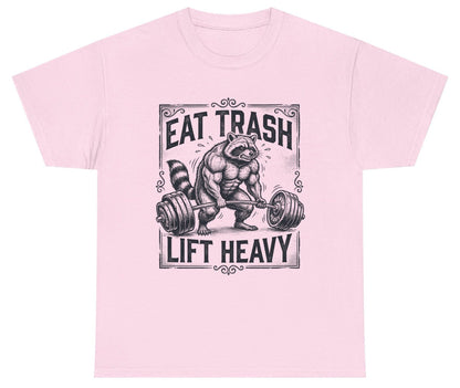 Eat Trash Lift Heavy raccoon Youth T-Shirt Light Pink product mockup