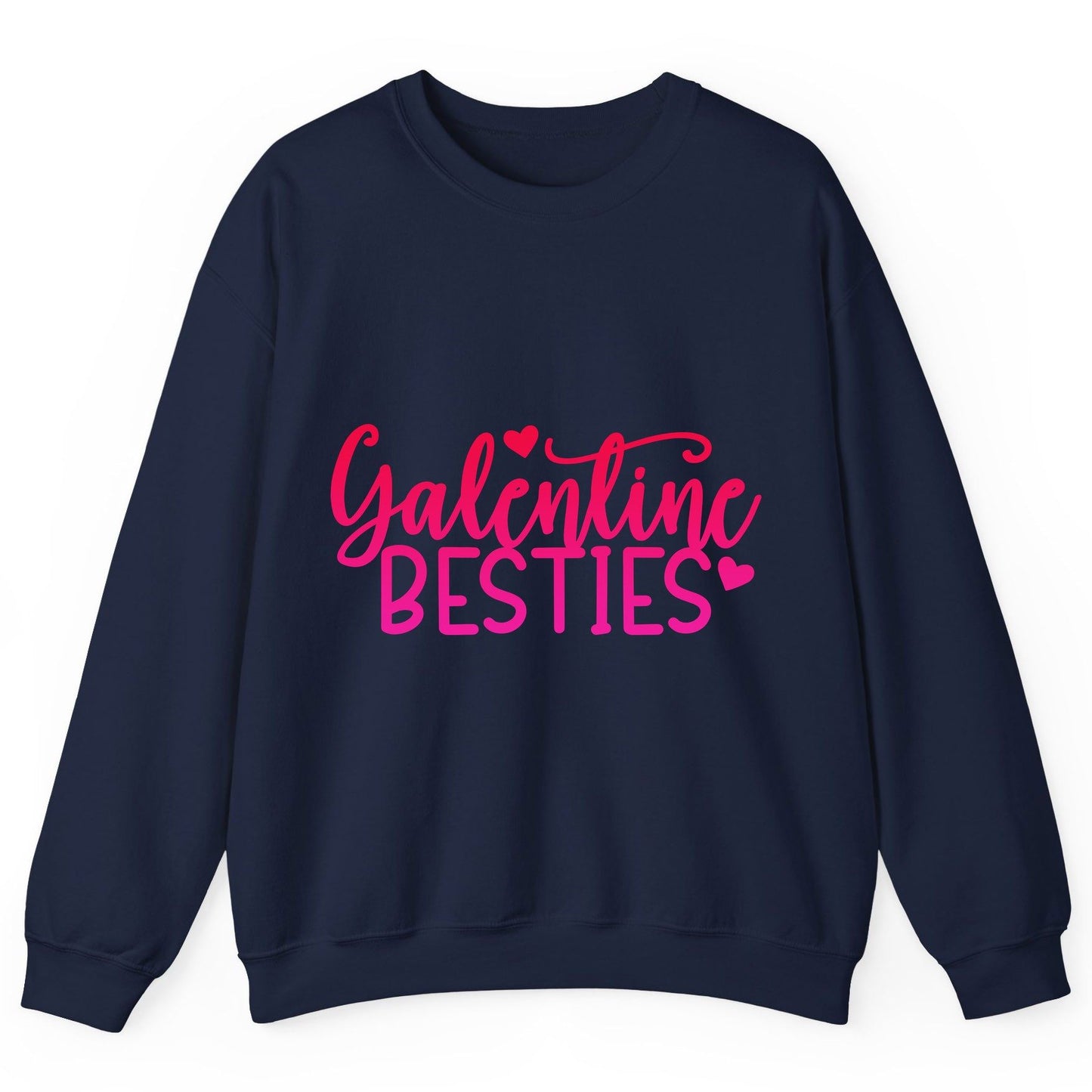 Galentine Besties galentine's day Sweatshirt Navy product mockup