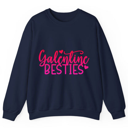 Galentine Besties galentine's day Sweatshirt Navy product mockup