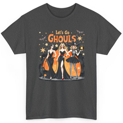 Let's Go Ghouls Halloween women T-Shirt Dark Heather product mockup