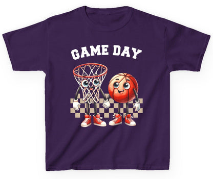 Game Day basketball Youth T-Shirt Purple product mockup