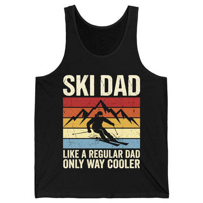 Ski Dad Like a Regular Dad Only Way Cooler skiing Tank Top Black product mockup