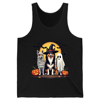 Halloween Dogs in Costumes Halloween dogs Tank Top Black product mockup