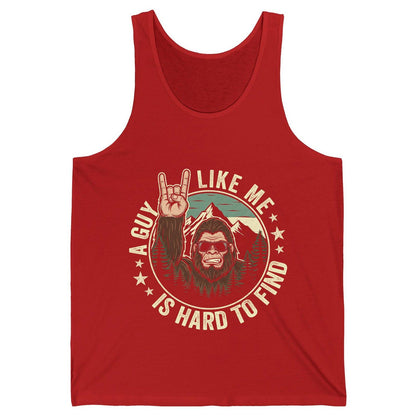 A Guy Like Me Is Hard to Find bigfoot Tank Top Red product mockup