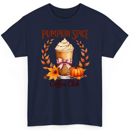 Pumpkin Spice Coffee Club pumpkin spice latte T-Shirt Navy product mockup