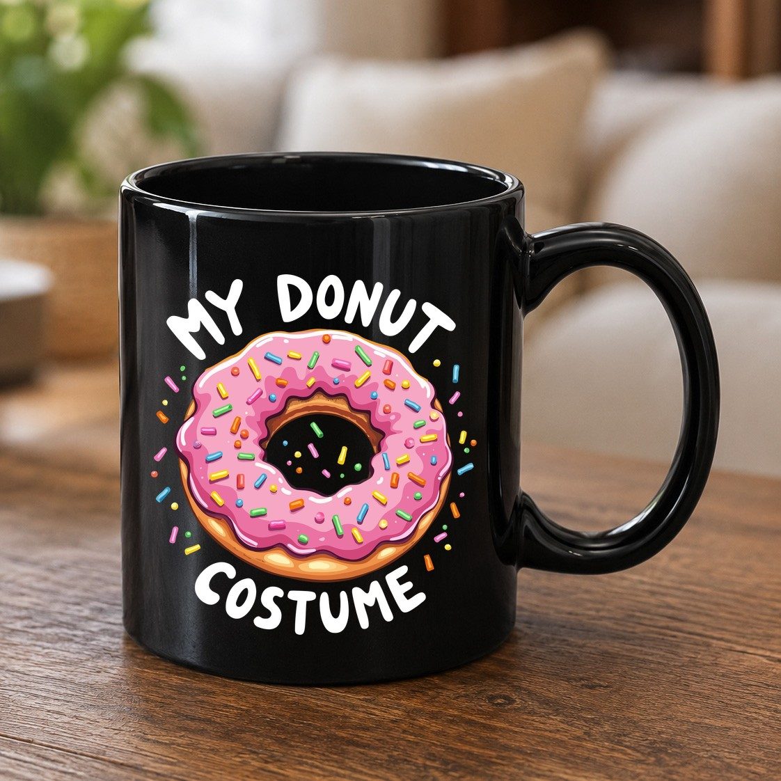 My Donut Costume donut Black Mug Black product mockup