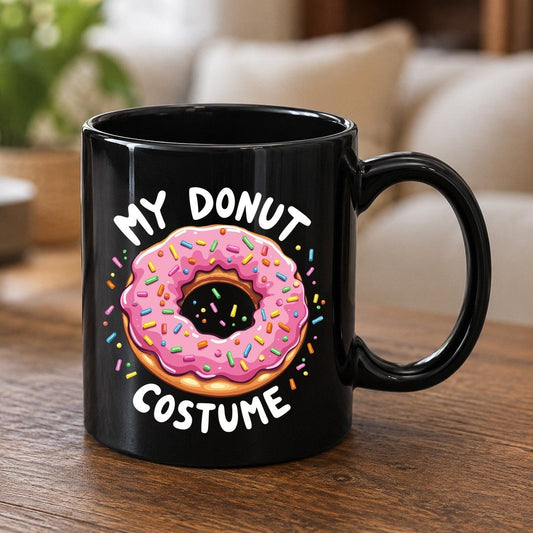My Donut Costume donut Black Mug Black product mockup