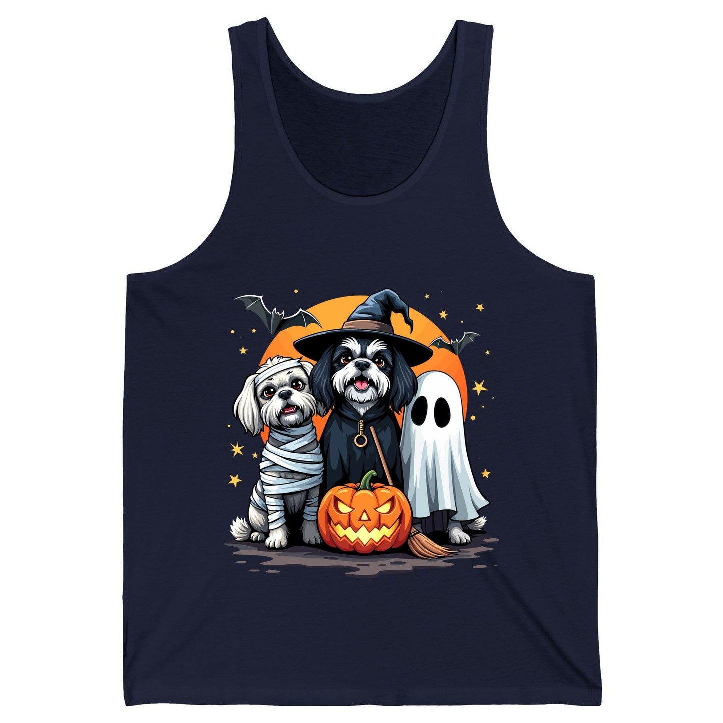 Halloween Dogs Costumes Halloween dogs Tank Top Navy product mockup