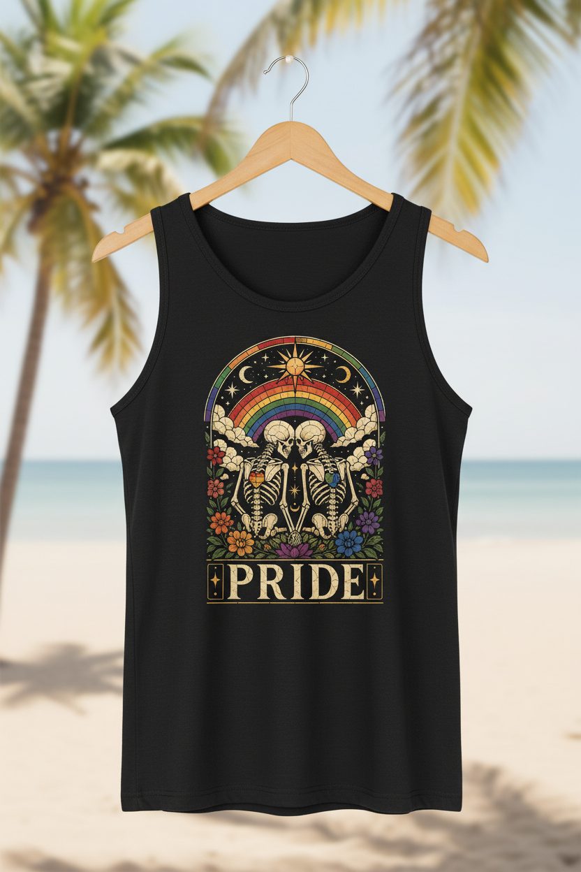Pride Lgbtq+ Tank Top - product mockup - Black