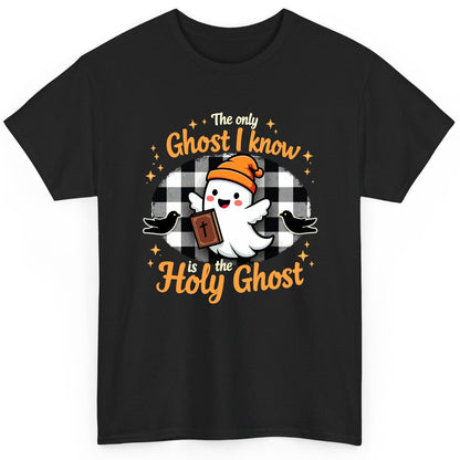 The Only Ghost I Know Is the Holy Ghost christian Halloween T-Shirt Black product mockup