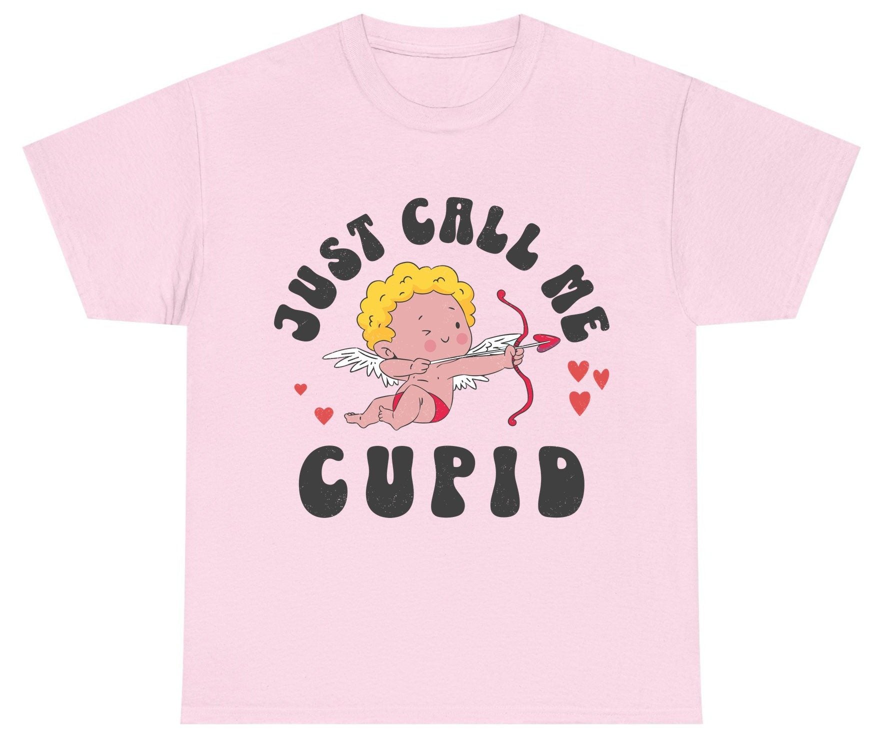 Just Call Me Cupid cupid Youth T-Shirt Light Pink product mockup