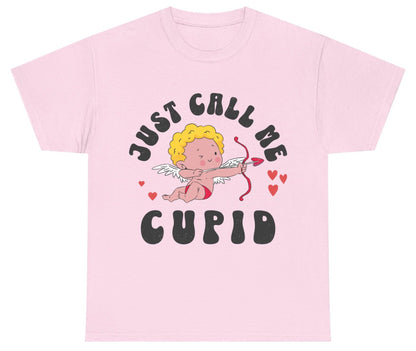 Just Call Me Cupid cupid Youth T-Shirt Light Pink product mockup
