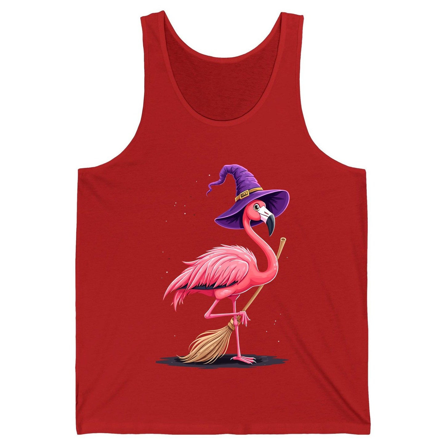 Witch Flamingo flamingo Tank Top Red product mockup
