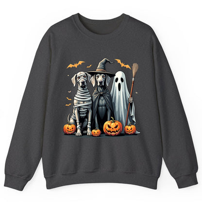 Halloween Weimaraner Dogs Halloween weimaraner dogs Sweatshirt Dark Heather product mockup