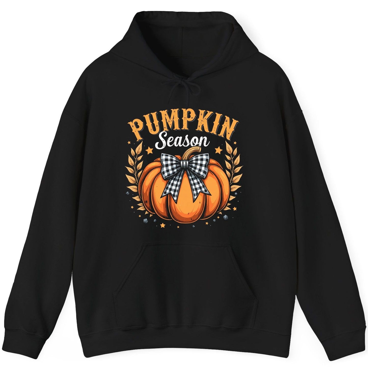 Pumpkin Season fall Hoodie Black product mockup