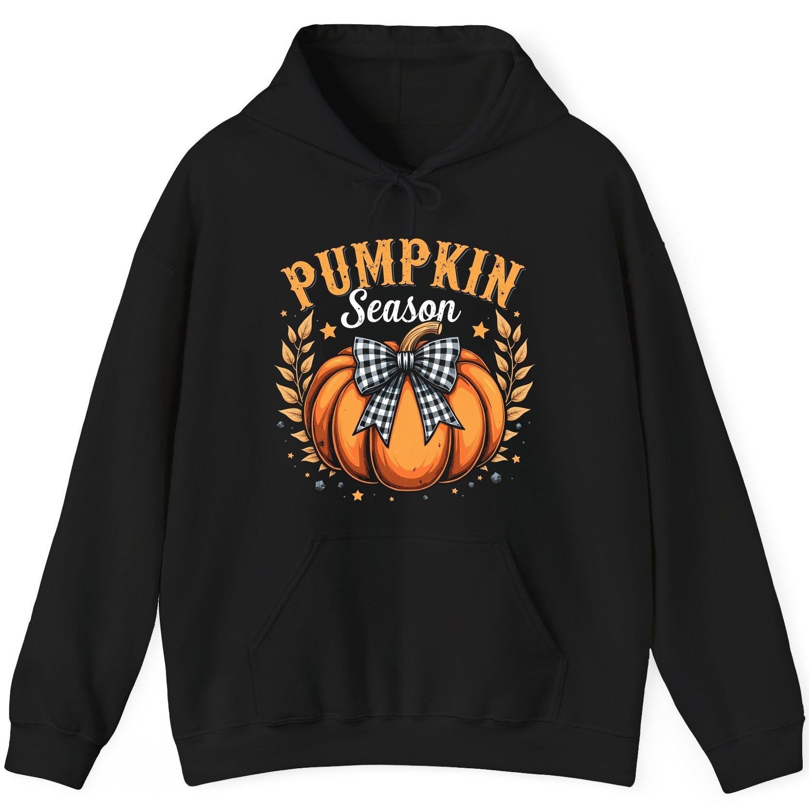 Pumpkin Season fall Hoodie Black product mockup