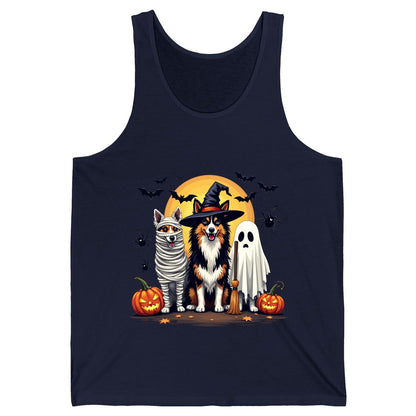 Halloween Dogs in Costumes Halloween dogs Tank Top Navy product mockup