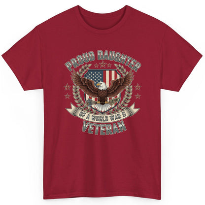 Proud Daughter of a World War Ii Veteran wwii veteran T-Shirt Cardinal Red product mockup