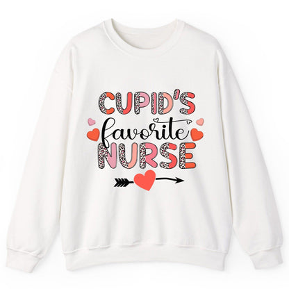 Cupid's Favorite Nurse nurse Sweatshirt White product mockup