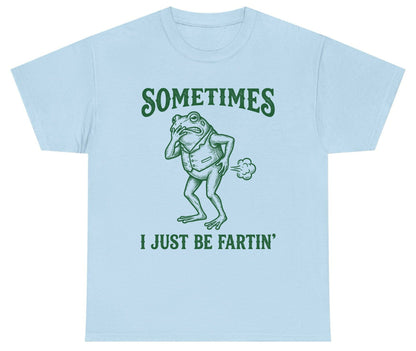 Sometimes I Just Be Fartin' farting frog Youth T-Shirt Light Blue product mockup