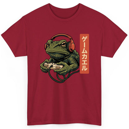 ゲームカエル gaming toad T-Shirt Cardinal Red product mockup