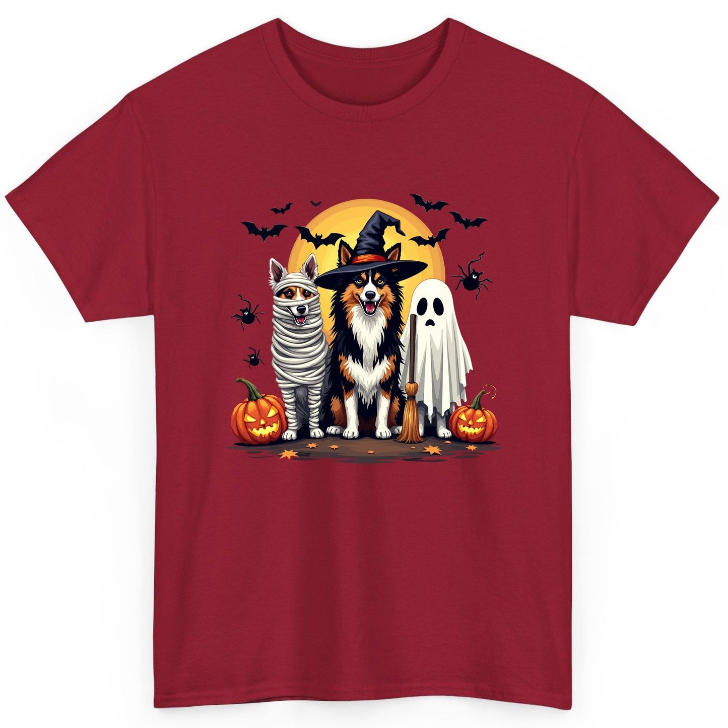 Halloween Dogs in Costumes Halloween dogs T-Shirt Cardinal Red product mockup