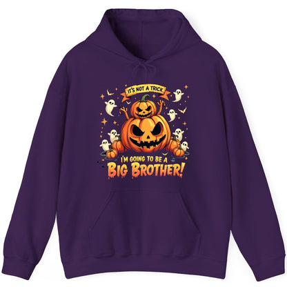 It's Not a Trick I'm Going to Be a Big Brother! Halloween big brother announcement Hoodie Purple product mockup